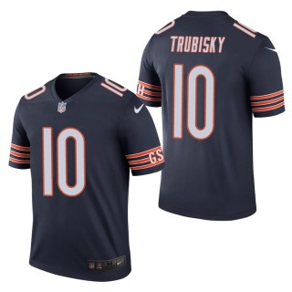 Men's Chicago Bears Mitchell Trubisky Navy Color Rush Legend Jersey
