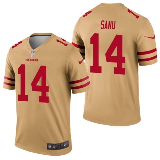 Men's San Francisco 49ers Mohamed Sanu Gold Inverted Legend Jersey