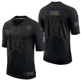 Men's San Francisco 49ers Mohamed Sanu Black Salute to Service Jersey