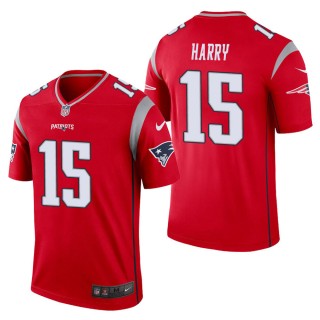 Men's New England Patriots N'Keal Harry Red Inverted Legend Jersey