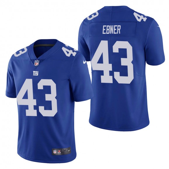 Men's New York Giants Nate Ebner Blue Vapor Untouchable Limited Jersey