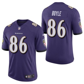 Men's Baltimore Ravens Nick Boyle Purple Vapor Untouchable Limited Jersey