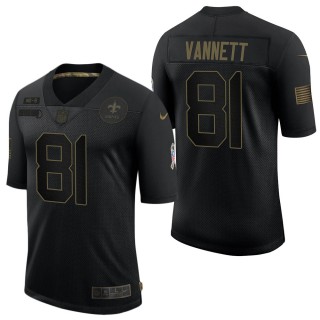 Men's New Orleans Saints Nick Vannett Black Salute to Service Jersey