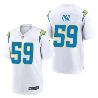 Men's Los Angeles Chargers Nick Vigil White Game Jersey