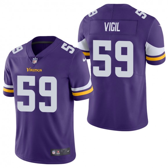 Men's Minnesota Vikings Nick Vigil Purple Vapor Limited Jersey