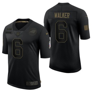 Men's Carolina Panthers P.J. Walker Black Salute to Service Jersey