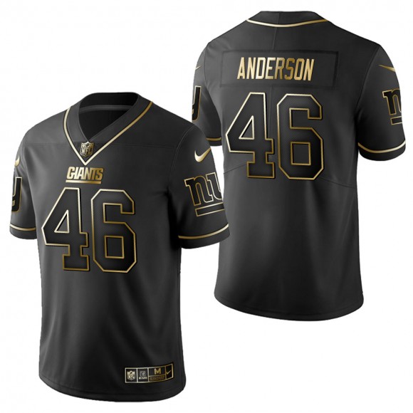 Men's New York Giants Ryan Anderson Black Golden Edition Jersey