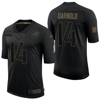 Men's Carolina Panthers Sam Darnold Black Salute to Service Jersey