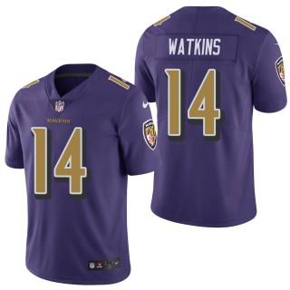Men's Baltimore Ravens Sammy Watkins Purple Color Rush Limited Jersey