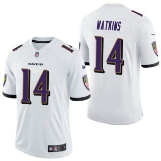 Men's Baltimore Ravens Sammy Watkins White Vapor Limited Jersey