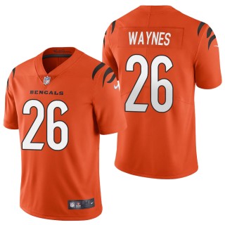Men's Cincinnati Bengals Trae Waynes Orange 2021 Vapor Limited Jersey