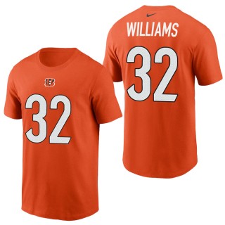 Men's Cincinnati Bengals Trayveon Williams Orange 2021 Name & Number T-Shirt
