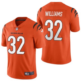 Men's Cincinnati Bengals Trayveon Williams Orange 2021 Vapor Limited Jersey