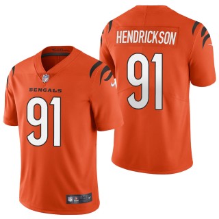 Men's Cincinnati Bengals Trey Hendrickson Orange 2021 Vapor Limited Jersey