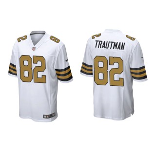 Men's New Orleans Saints Adam Trautman #82 White Alternate Game Jersey