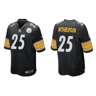 Men's Pittsburgh Steelers Ahkello Witherspoon #25 Black Game Jersey