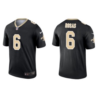 Men's New Orleans Saints Aldrick Rosas #6 Black Legend Jersey