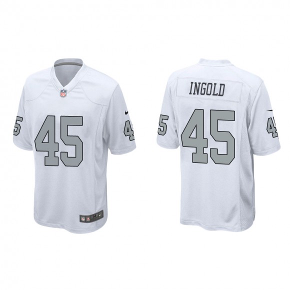 Men's Las Vegas Raiders Alec Ingold #45 White Alternate Game Jersey