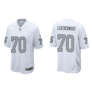 Men's Las Vegas Raiders Alex Leatherwood #70 White Alternate Game Jersey