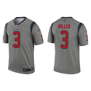 Men's Houston Texans Anthony Miller #3 Gray Inverted Legend Jersey