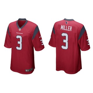 Men's Houston Texans Anthony Miller #3 Red Game Jersey