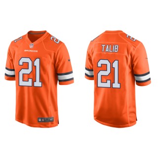 Men's Denver Broncos Aqib Talib #21 Orange Alternate Game Jersey