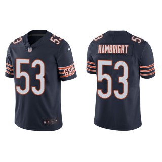 Men's Chicago Bears Arlington Hambright #53 Navy Vapor Limited Jersey