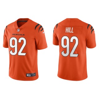 Men's Cincinnati Bengals B.J. Hill #92 Orange Vapor Limited Jersey