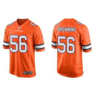 Men's Denver Broncos Baron Browning #56 Orange Alternate Game Jersey