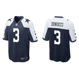 Men's Dallas Cowboys Ben DiNucci #3 Navy Alternate Game Jersey