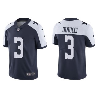 Men's Dallas Cowboys Ben DiNucci #3 Navy Alternate Vapor Limited Jersey