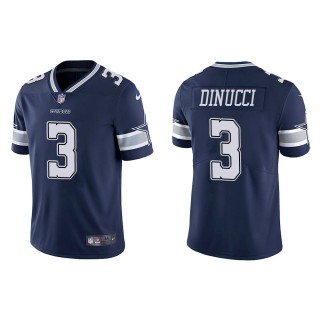 Men's Dallas Cowboys Ben DiNucci #3 Navy Vapor Limited Jersey