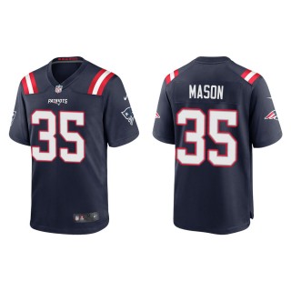 Men's New England Patriots Ben Mason #35 Navy Game Jersey