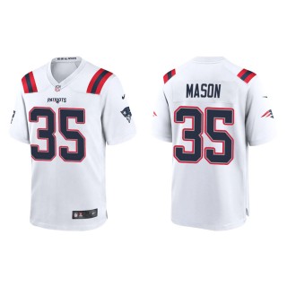 Men's New England Patriots Ben Mason #35 White Game Jersey
