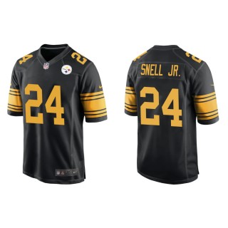 Men's Pittsburgh Steelers Benny Snell Jr. #24 Black Alternate Game Jersey