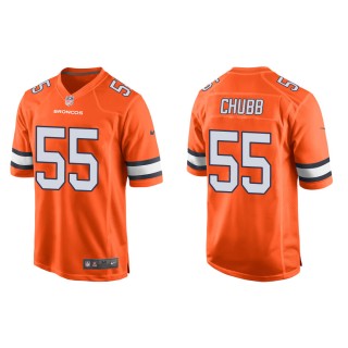 Men's Denver Broncos Bradley Chubb #55 Orange Alternate Game Jersey