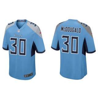 Men's Tennessee Titans Bradley McDougald #30 Light Blue Game Jersey