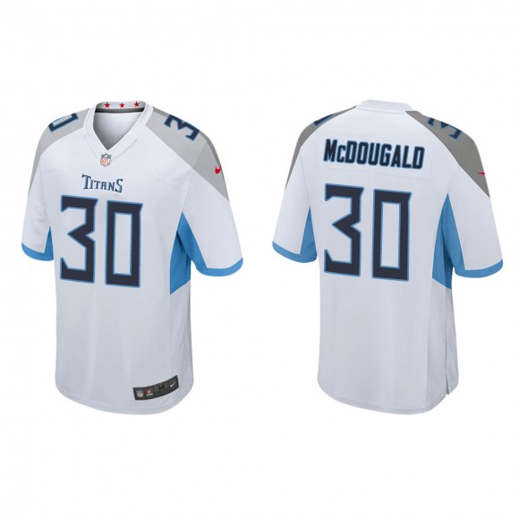 Men's Tennessee Titans Bradley McDougald #30 White Game Jersey