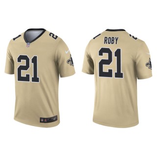 Men's New Orleans Saints Bradley Roby #21 Gold Inverted Legend Jersey