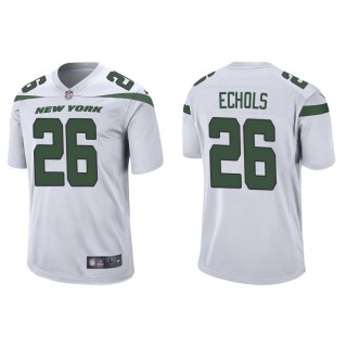 Men's New York Jets Brandin Echols #26 White Game Jersey