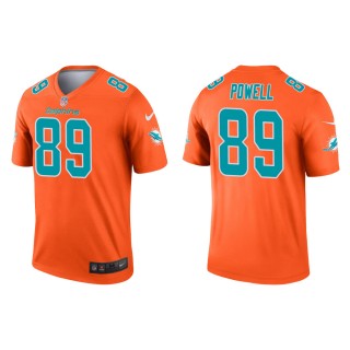 Men's Miami Dolphins Brandon Powell #89 Orange Inverted Legend Jersey