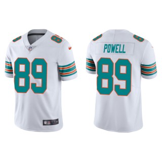 Men's Miami Dolphins Brandon Powell #89 White Alternate Vapor Limited Jersey