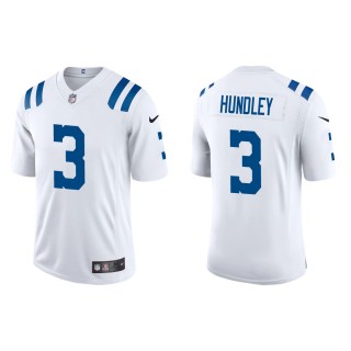 Men's Indianapolis Colts Brett Hundley #3 White Vapor Limited Jersey