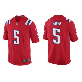 Men's New England Patriots Brian Hoyer #5 Red Alternate Game Jersey