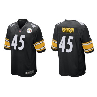 Men's Pittsburgh Steelers Buddy Johnson #45 Black Game Jersey