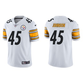 Men's Pittsburgh Steelers Buddy Johnson #45 White Vapor Limited Jersey