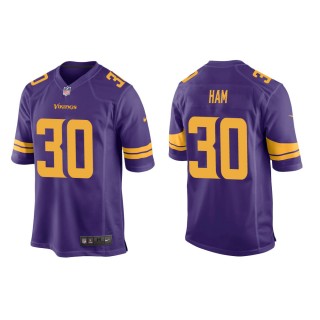 Men's Minnesota Vikings C.J. Ham #30 Purple Alternate Game Jersey