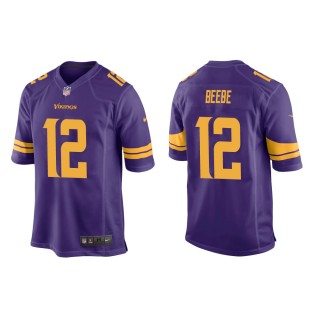 Men's Minnesota Vikings Chad Beebe #12 Purple Alternate Game Jersey