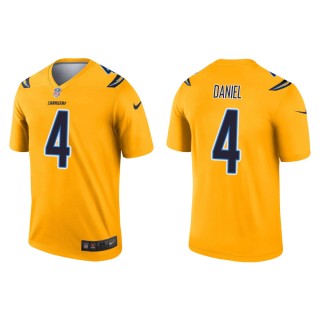 Men's Los Angeles Chargers Chase Daniel #4 Gold Inverted Legend Jersey