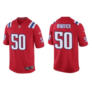 Men's New England Patriots Chase Winovich #50 Red Alternate Game Jersey